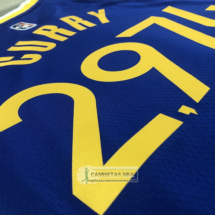 Camiseta Golden State Warriors Stephen Curry 2974th 3 Points Azul